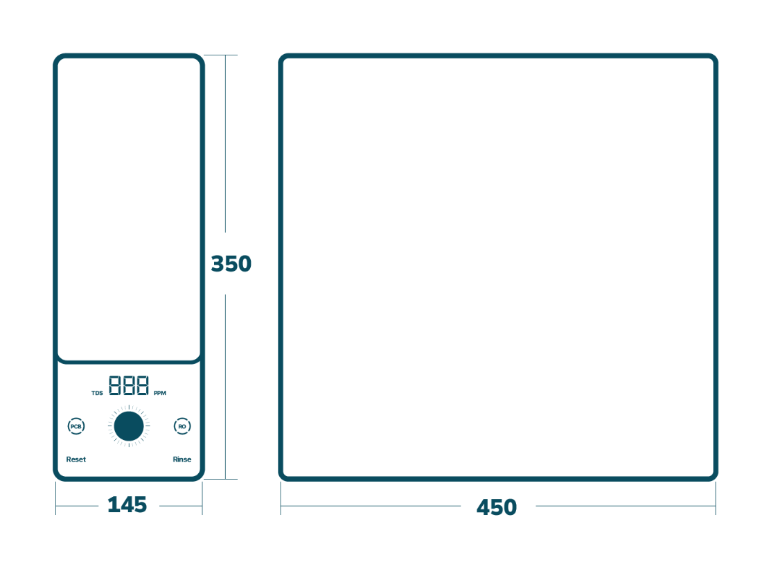 Reverzná osmóza AQUA ULTRA 1000 rozmery